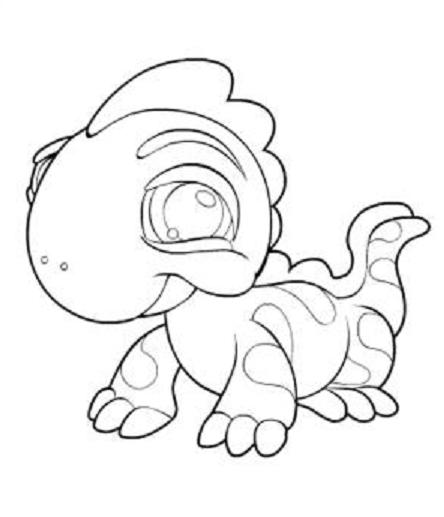 coloriage petshop lezard souriant